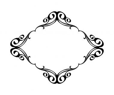 Zarif çerçeve. Vektör çizim. 