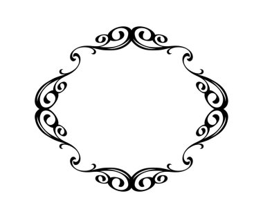 Zarif çerçeve. Vektör çizim. 
