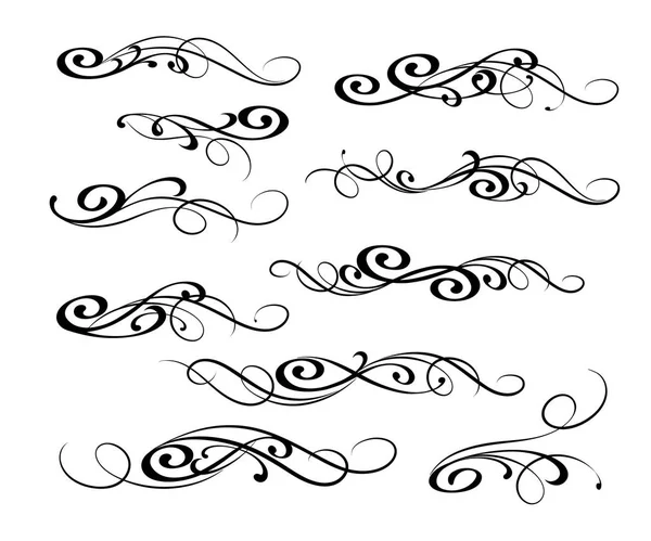 Tasarım öğeleri kümesi. Vektör çizim. Siyah .