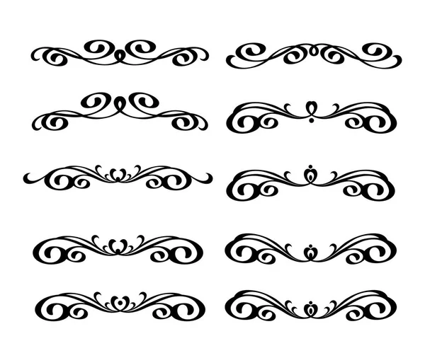 Dekoratif öğeler kümesi. Dividers.Vector illüstrasyon.