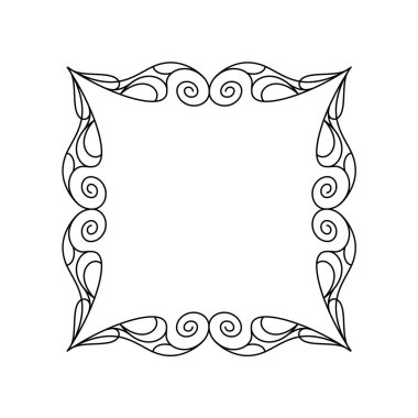 Vektör retro çerçeveler. Vektör çizim. Siyah .