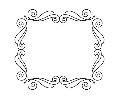 Vektör retro çerçeveler. Vektör çizim. Siyah .