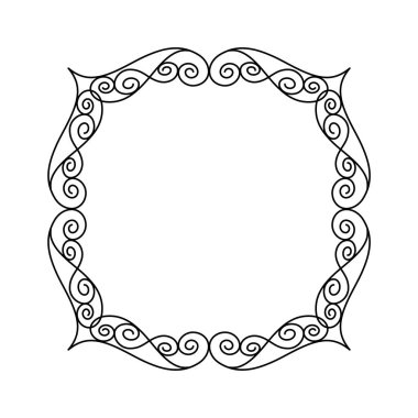 Vektör retro çerçeveler. Vektör çizim. Siyah .