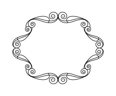 Vektör retro çerçeveler. Vektör çizim. Siyah .