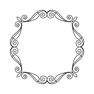 Vektör retro çerçeveler. Vektör çizim. Siyah .