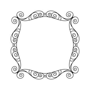 Vektör retro çerçeveler. Vektör çizim. Siyah .