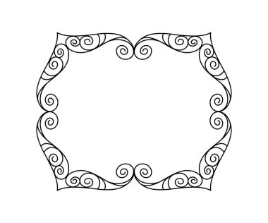 Vektör retro çerçeveler. Vektör çizim. Siyah .