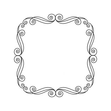 Vektör retro çerçeveler. Vektör çizim. Siyah .