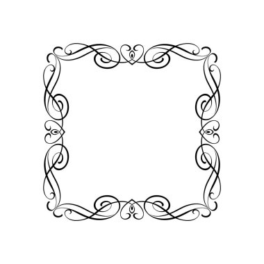 Vektör retro çerçeveler. Vektör çizim. Beyaz üzerine siyah.