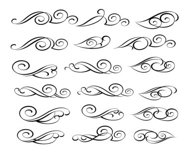 Dekoratif öğeler kümesi. Dividers.Vector illüstrasyon.