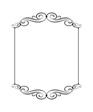 Vektör retro çerçeveler. Vektör çizim. Siyah beyaz.