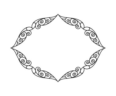 Vektör retro çerçeveler. Vektör çizim. Siyah beyaz.