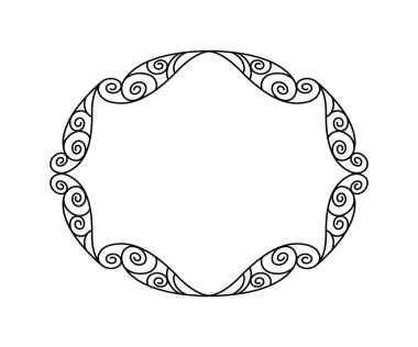 Vektör retro çerçeveler. Vektör çizim. Siyah beyaz.