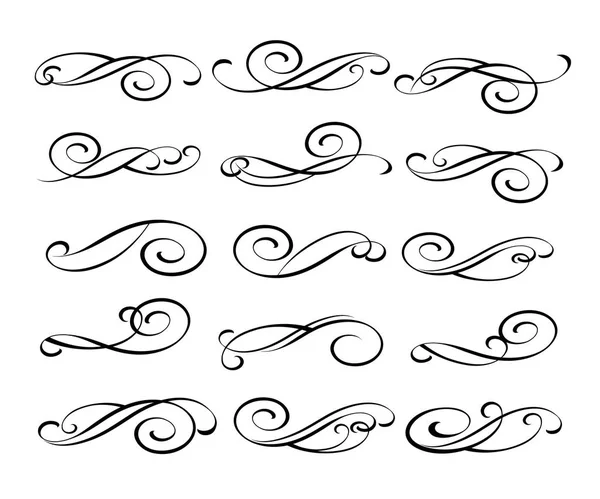 Dekoratif öğeler kümesi. Dividers.Vector illüstrasyon.