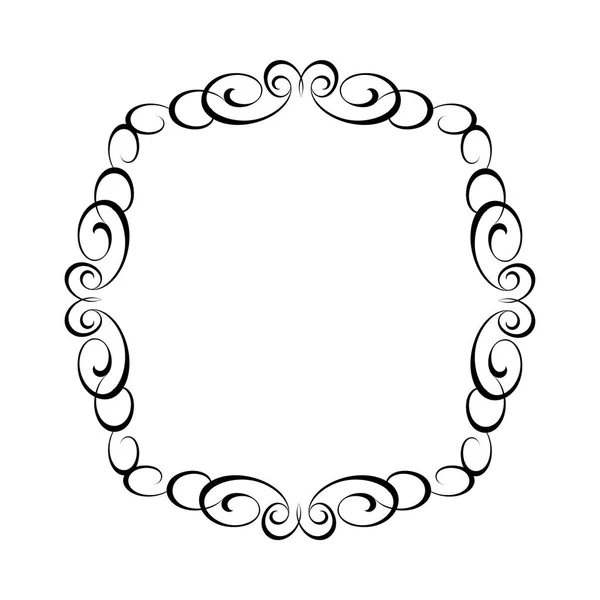 Elegante frame.vector Illustration. schwarz weiß. — Stockvektor