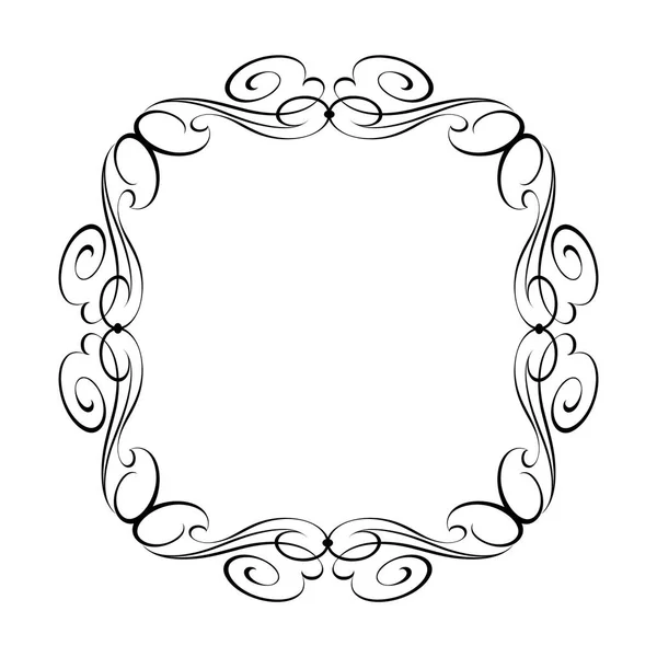 Elegante frame.vector Illustration. schwarz weiß. — Stockvektor