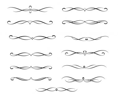 Dekoratif öğeler kümesi. Dividers.Vector illüstrasyon.