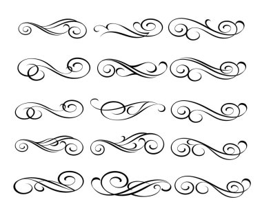 Tasarım öğeleri kümesi. Vektör çizim. 