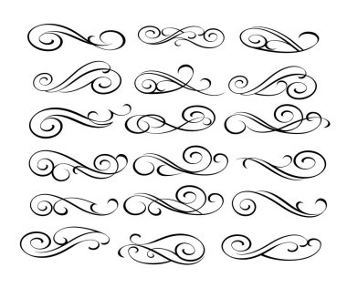 Tasarım öğeleri kümesi. Vektör çizim. 