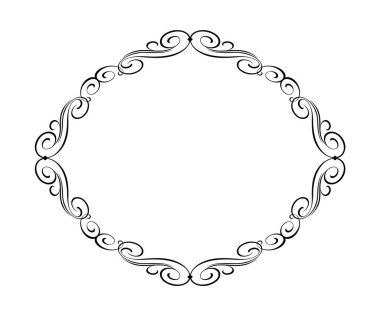 Vektör retro çerçeveler. Vektör çizim. Siyah .