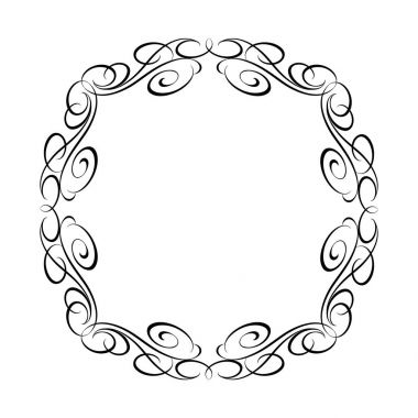 Vektör retro çerçeveler. Vektör çizim. Siyah .