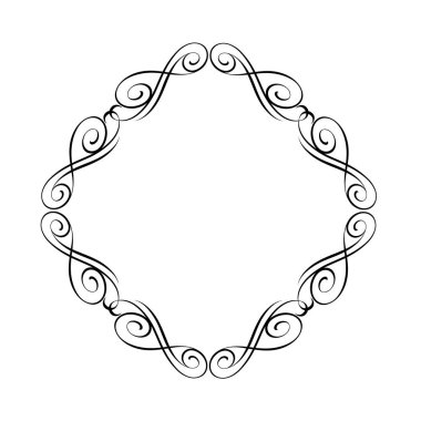 Vektör retro çerçeveler. Vektör çizim. Siyah .