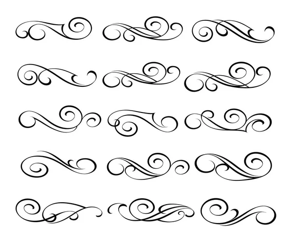 Set of decorative elements. Dividers.Vector illustration. — Stock Vector