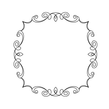 Vektör retro çerçeveler. Vektör çizim. Beyaz üzerine siyah.