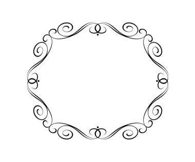 Vektör retro çerçeveler. Vektör çizim. Beyaz üzerine siyah.