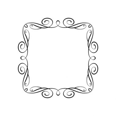 Vektör retro çerçeveler. Vektör çizim. Beyaz üzerine siyah.