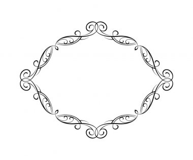 Vektör retro çerçeveler. Vektör çizim. Beyaz üzerine siyah.