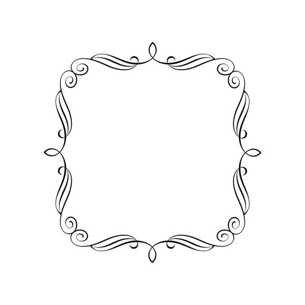 Κομψή Κορνίζα Εικονογράφηση Διάνυσμα Μαύρο Λευκό — Διανυσματικό Αρχείο