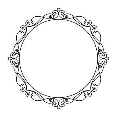 Retro çerçeveler kaligrafi vinyetlerin. Vektör çizim.