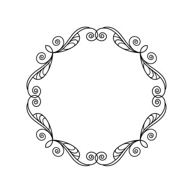 Vektör retro çerçeveler. Vektör çizim. Beyaz üzerine siyah.