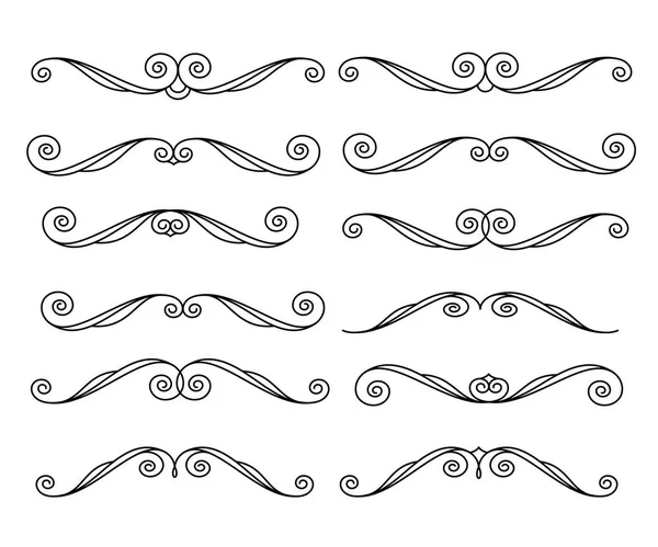 Set Éléments Conception Illustration Vectorielle Noir Sur Blanc — Image vectorielle