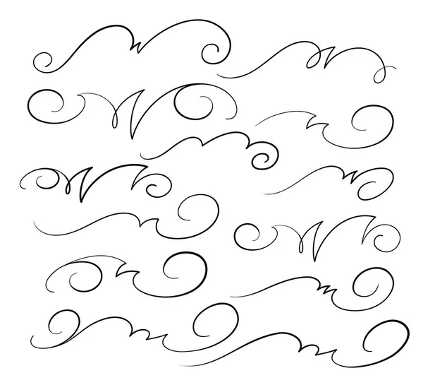 Conjunto Elementos Decorativos Dividers Vector Illustration Well Construído Para Fácil —  Vetores de Stock