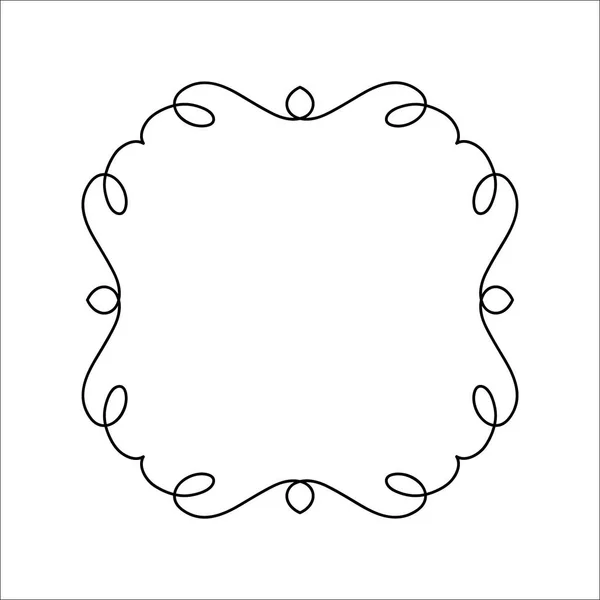 Elegante Frame Vector Illustration Schwarz Auf Weiß — Stockvektor
