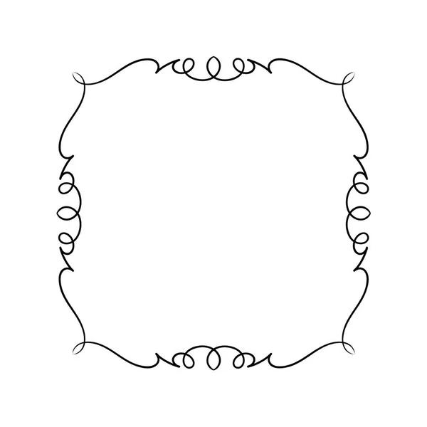 Elegante Frame Vector Illustration Schwarz Auf Weiß — Stockvektor