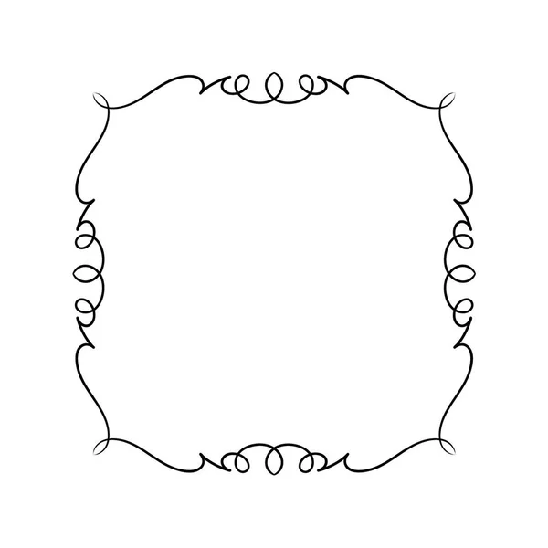Элегантная Рамка Векторная Иллюстрация Черное Белом — стоковый вектор