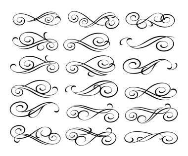 Tasarım öğeleri. Dekoratif illüstrasyon. Vektör.