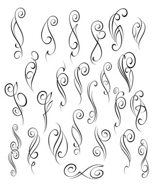 Dekoratif elemanlar. Tattoo.Vector illüstrasyon.