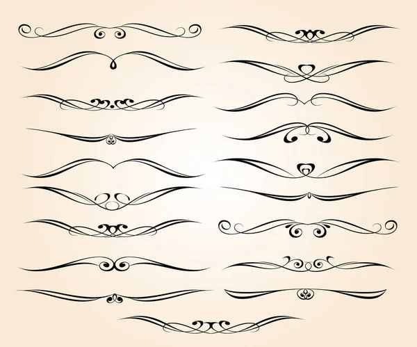 Dekorative Elemente Dividers Vektorgrafik — Stockvektor