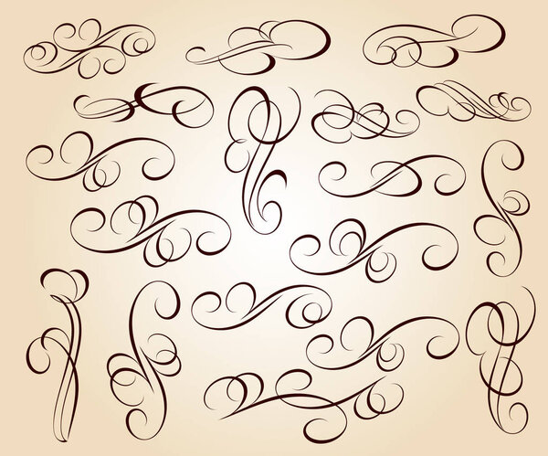 Элементы декора. Векторная иллюстрация. Браун на бежевом
.