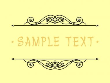 Vintage gövde tasarımı. Vektör çizim. Sarı zemin üzerine siyah.