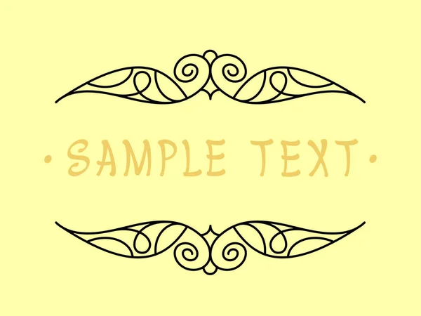 Vintage Frame Design Vector Illustration Black Fundo Amarelo —  Vetores de Stock