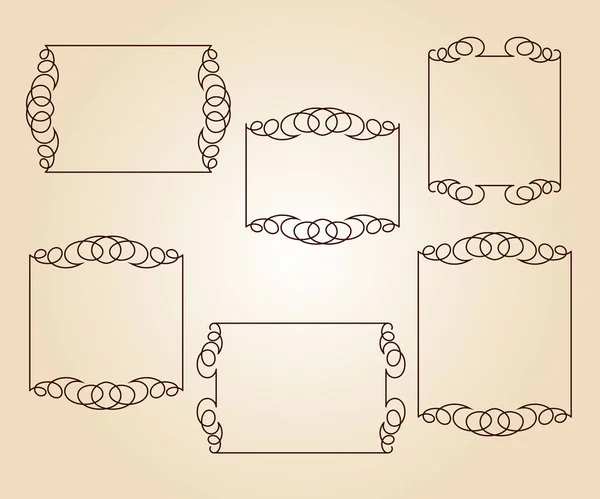 Molduras Retro Vetoriais Ilustração Vetorial —  Vetores de Stock