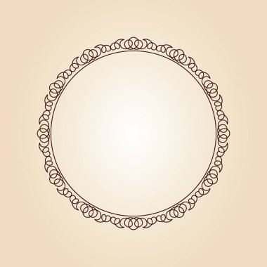 Vektör retro yuvarlak çerçeve. Vektör çizim.