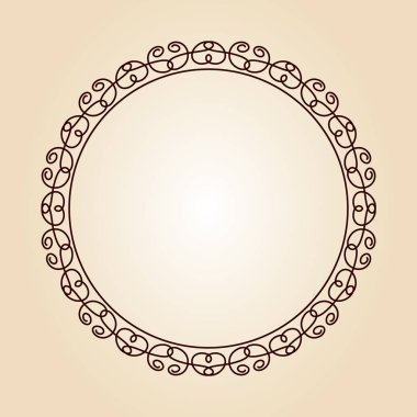 Vektör retro yuvarlak çerçeve. Vektör çizim.
