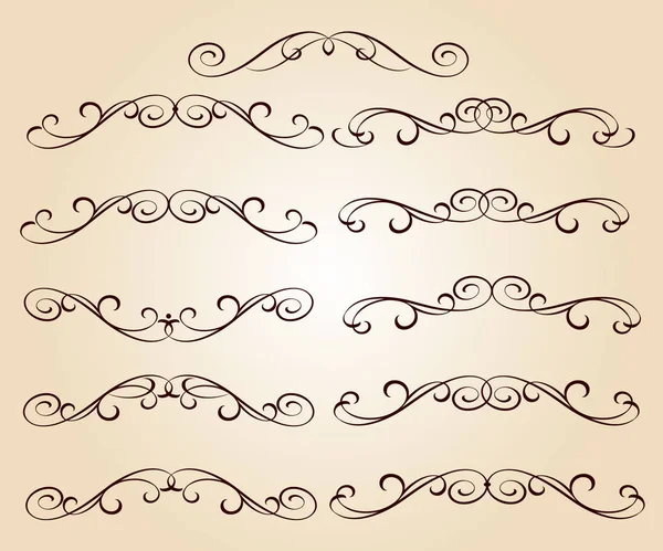 Set Design Elements Vector Illustration Brown Beige — Stock Vector