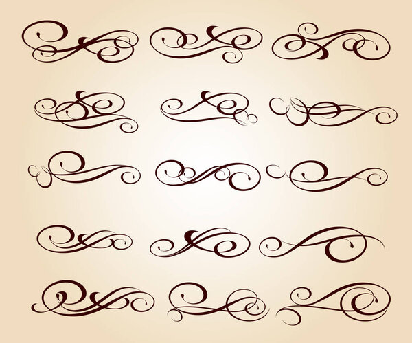 Элементы декора. Векторная иллюстрация. Браун на бежевом
.